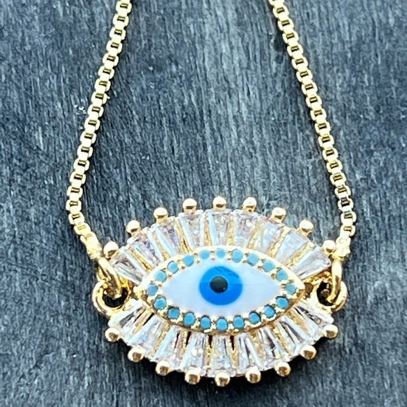 Evil Eye 24k gold plated bracelet - Picture 3 of 6